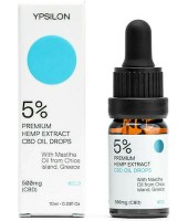 Ypsilon 500mg 5% Premium Hemp Extract Cbd Oil Drops Mild 10ml Μαστίχας